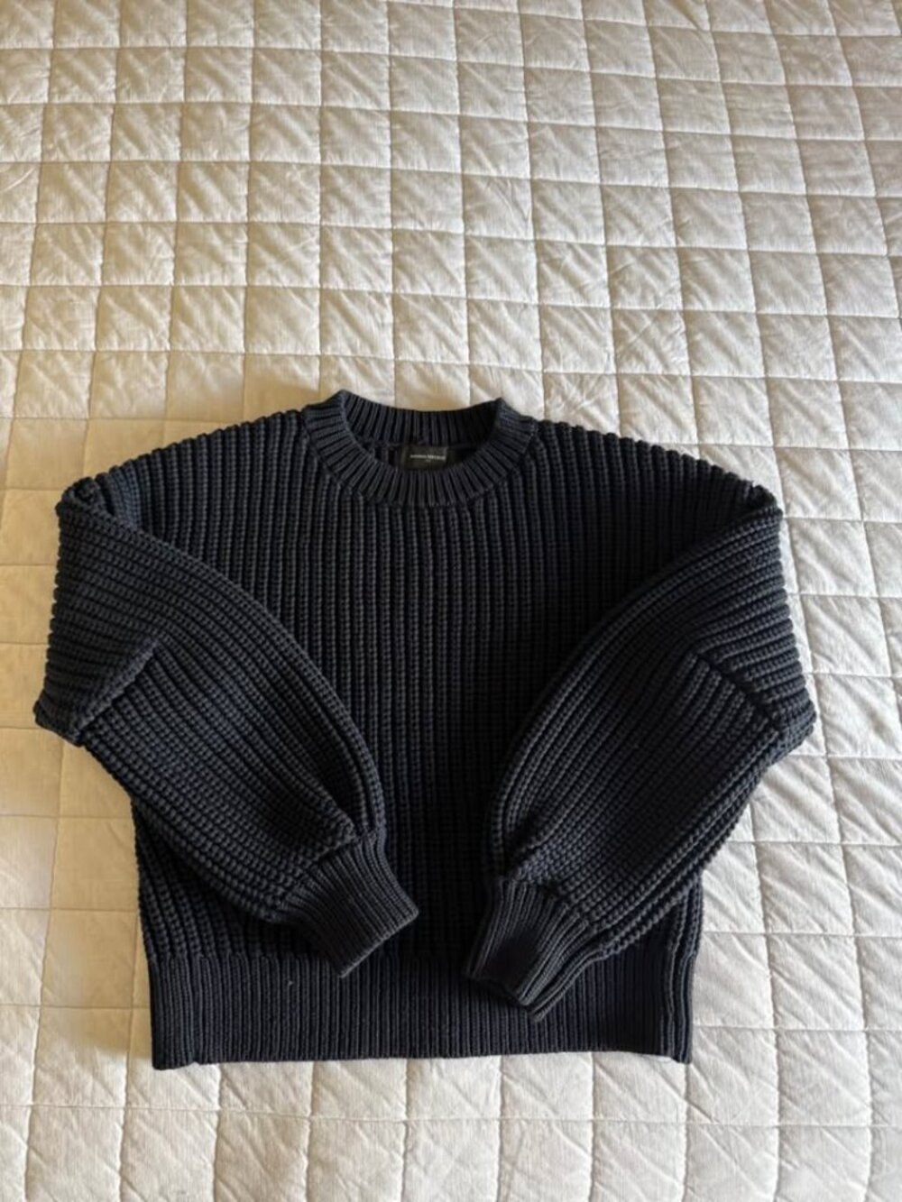 Black/Midnight Blue Chunky Knit Sweater